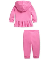 Polo Ralph Lauren Baby Ruffled French Terry Hoodie & Pants Set