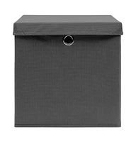 vidaXL Storage Boxes with Lids 4 pcs 12.6"x12.6"x12.6" Fabric