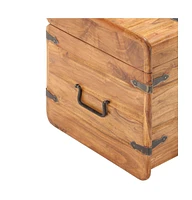 Chest 15.7"x15.7"x15.7" Solid Acacia Wood