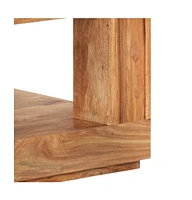 Coffee Table 17.7"x17.7"x15.7" Solid Wood Acacia
