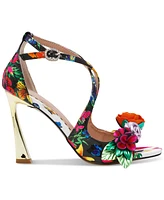 Betsey Johnson Women's Mikah Ankle Wrap Floral Stiletto Dress Sandals