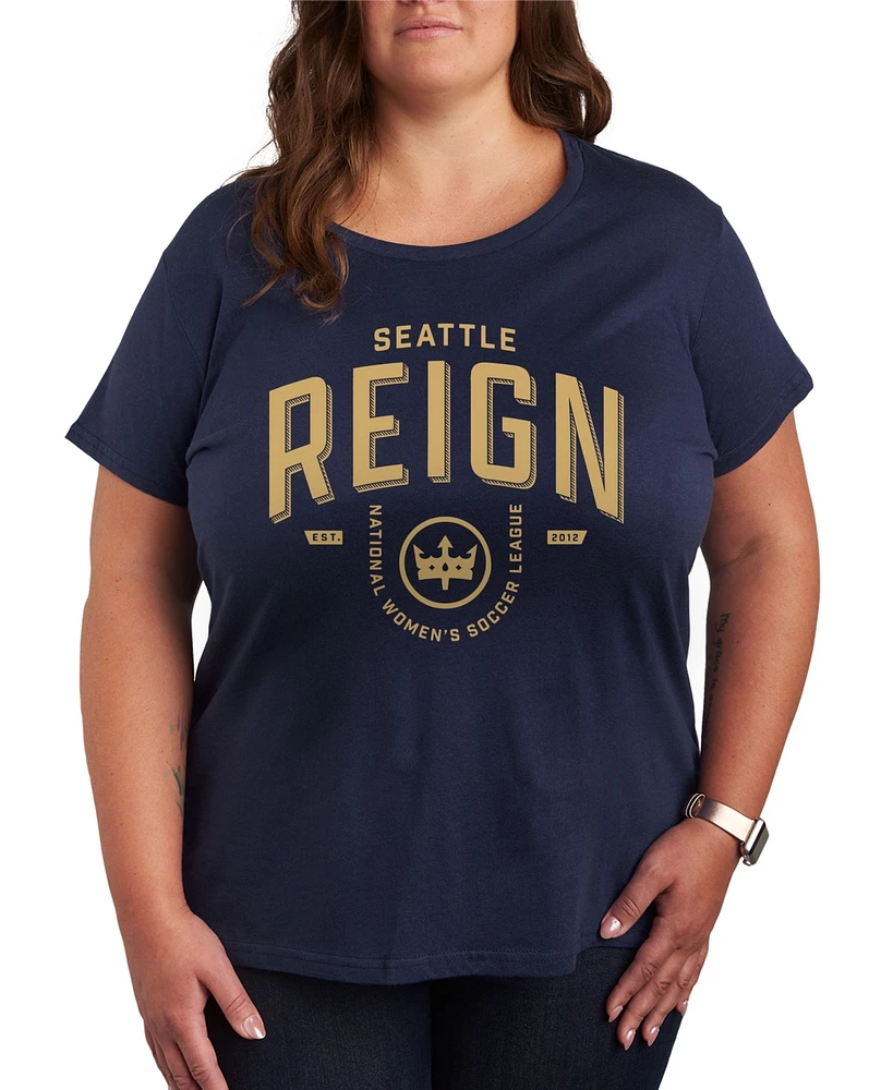 Hybrid Apparel Plus Trendy Seattle Reign Graphic Crew Neck T-Shirt
