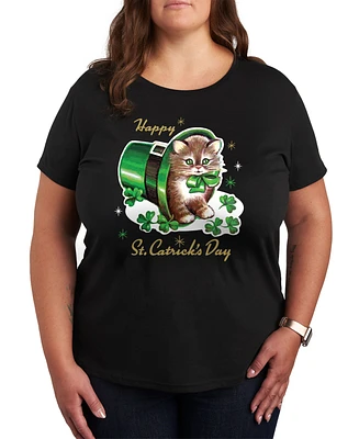 Hybrid Apparel Plus Trendy Happy St Catrick's Day Graphic Crew Neck T-Shirt