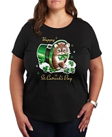 Hybrid Apparel Plus Trendy Happy St Catrick's Day Graphic Crew Neck T-Shirt