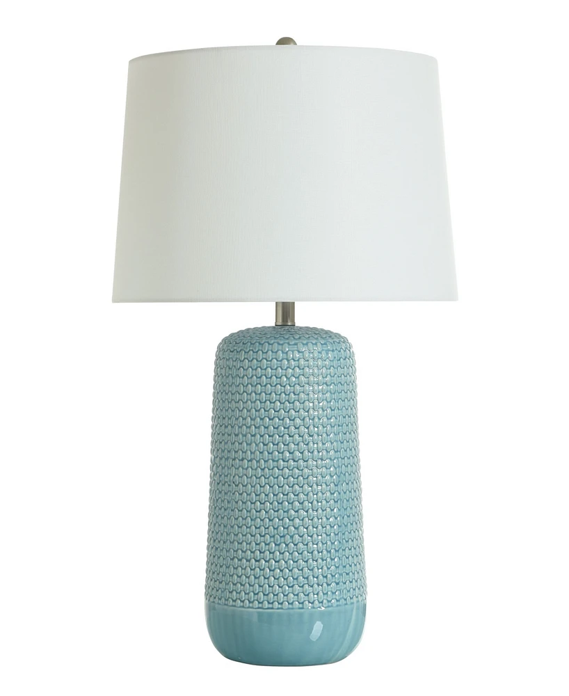 StyleCraft Home Collection 30" Metal Galey Woven Wicker Table Lamp