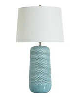 StyleCraft Home Collection 30" Metal Galey Woven Wicker Table Lamp