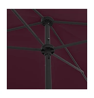 vidaXL Beach Parasol Bordeaux Red 78.7"x49.2"