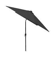 vidaXL Garden Parasol with LEDs and Steel Pole 6.6'x9.8