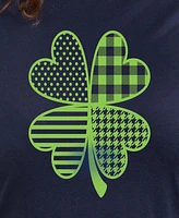 Hybrid Apparel Plus Trendy Patterned Shamrock Graphic Crew Neck T-Shirt