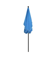 vidaXL Garden Parasol with Pole 82.7"x55.1" Azure Blue