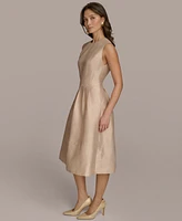 Donna Karan New York Women's Jewel-Nevk Sleeveless A-Line Dress
