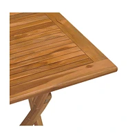 vidaXL Folding Patio Dining Table 35.4"x23.6"x29.5" Solid Teak Wood