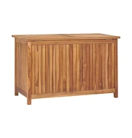 vidaXL Patio Storage Box 35.4"x19.7"x22.8" Solid Wood Teak