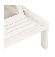vidaXL Sun Lounger with Cushion Plastic White
