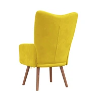 Relaxing Chair Mustard Yellow Velvet