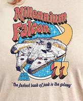 Hybrid Apparel Plus Trendy Star Wars Millenium Falcon Classics Graphic Crewneck T-Shirt