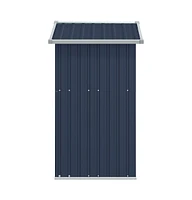 vidaXL Garden Shed Anthracite 49.6"x38.4"x69.7" Galvanized Steel