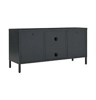 Tv Stand Anthracite 41.3"x13.8"x20.5" Steel and Glass