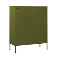 Chest of Drawers Olive Green 31.5"x13.8"x40" Steel