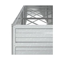 Garden Raised Bed 236.2"x31.5"x30.3" Galvanized Steel Silver