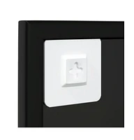 vidaXL Wall Mirror Black 31.5"x23.6" Metal