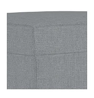 vidaXL Footstool Light Gray 27.6"x21.7"x16.1" Fabric