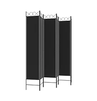 vidaXL 6-Panel Room Divider Black 94.5"x86.6" Fabric