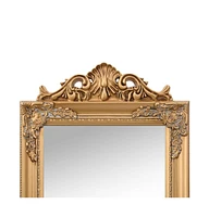 vidaXL Free-Standing Mirror Gold 17.7"x70.9"