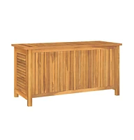 vidaXL Patio Storage Box with Bag 44.9"x19.7"x22.8" Solid Wood Teak