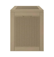 vidaXL Patio Storage Box Light Brown 21.9"x16.9"x20.9" Polypropylene