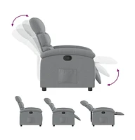 vidaXL Recliner Chair Light Gray Fabric