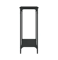 vidaXL Console Table Black 39.8"x12"x29.5" Engineered Wood