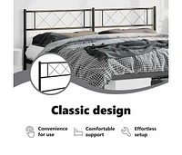 Metal Headboard Black 70.9"