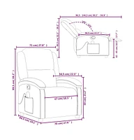 vidaXL Massage Recliner Chair Light Gray Velvet