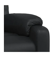 vidaXL Massage Recliner Chair with 6-Point Vibration Massage and Convenient Side Pocket, Leather Rocker