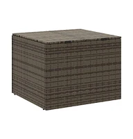 Garden Storage Box Gray 76.9 Gal Poly Rattan