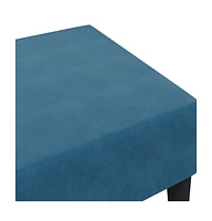 vidaXL Footstool Blue 30.3"x21.7"x12.2" Velvet