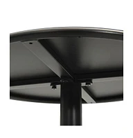 vidaXL Patio Table Round Black 23.6"x41.3" Steel