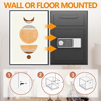 Digital Depository Safe Made of Carbon Steel Electronic Code Lock Depository Safe with Deposit Slot Depository Box for Home Hotel Restaurant and Offic