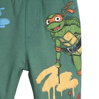 Teenage Mutant Ninja Turtles Toddler Boys Henley T-Shirt and French Terry Pants Outfit Set