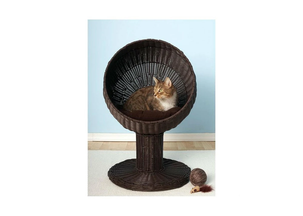 Slickblue Modern Wicker Cat Bed Lounge Fancy Design for Cozy Relaxation