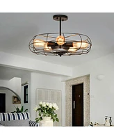 Slickblue 5-Light Modern Iron Sphere Chandelier for Contemporary Home Lighting