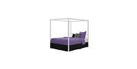 Slickblue Modern Canopy Bed Frame - Sturdy Metal Design with Timeless Appeal