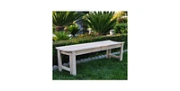 Slickblue Backless Garden Bench in Cedar Wood for Outdoor Seating and Relaxation