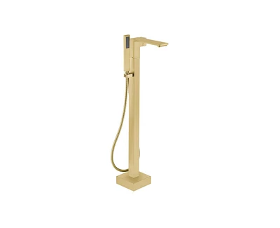 Casainc Freestanding Single Handle Floor Mounted Roman Tub Faucet Bathtub Filler with Hand Shower