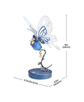 Robotime 3D Puzzle Butterfly Diy Model Kit Toys for Adult Child, Blue, 5.7"6.1"9"