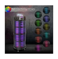 Pyle Portable Bluetooth Speaker & Karaoke System, 800W Output, Led Party Lights, Rechargeable Battery