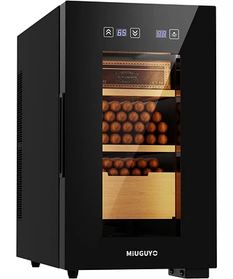 Miuguyo 23L Electric Cigar Humidor Cigar Humidor Cabinet for 180 Cigars with Constant Temperature Heating & Cooling Quiet Control System