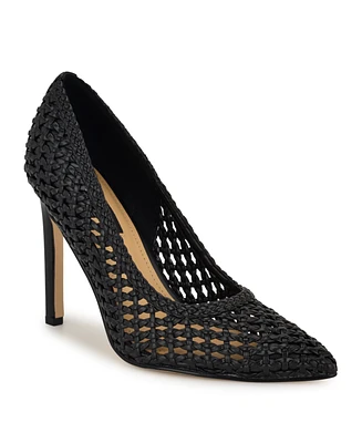 Nine West Women's Tatiana Woven Stiletto Pointy Toe Dress Pumps