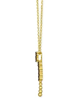 Le Vian Chocolatier Chocolate Diamond (3/8 ct. t.w.) Linear Pendant 19" Necklace in 14k Honey Gold